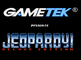 Jeopardy Deluxe Edition title screen for Super Nintendo